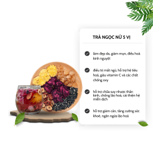 Công dụng trà ngọc nữ 5 vị Tiệm Trà Việt