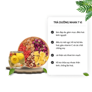 công dụng trà dưỡng nhan 7 vị tiệm trà việt
