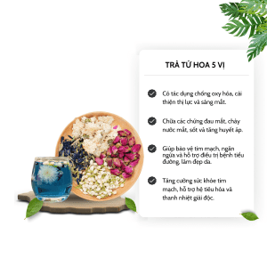 công dụng trà tứ hoa 5 vị Tiệm Trà Việt