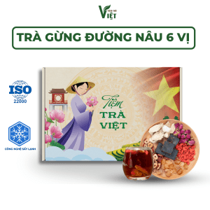 Trà gừng đường nâu 6 vị Tiệm Trà Việt